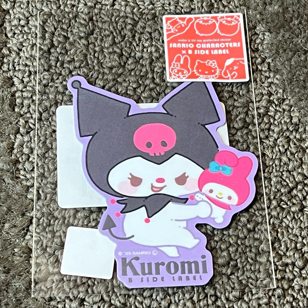Kuromi & My Melody B-Side Label Sticker Water & UV Ray Protected Official Sanrio
